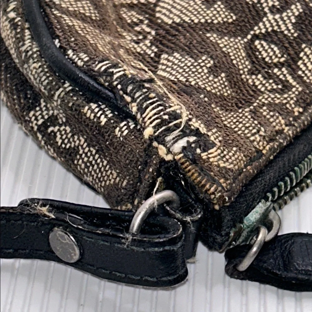 Christian Dior Brown Vintage Saddle Bag Canvas Shoulder Bag - Picture 8 of 16